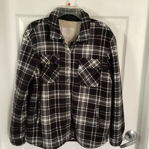 Ladies Black and White Plaid Jacket